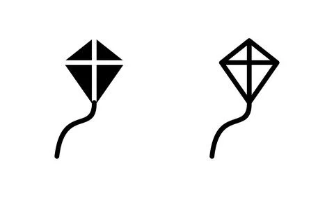 Kite icon vector. Fly Kite icon Stock Illustration