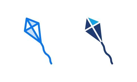 Kite icon vector illustration. kite sign and symbol Stock Illustration