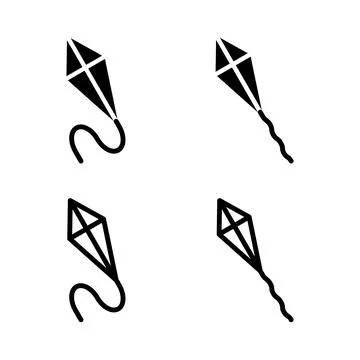Kite icon vector illustration. kite sign and symbol Stock Illustration