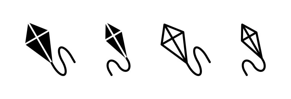 Kite icon vector illustration. kite sign and symbol Stock Illustration