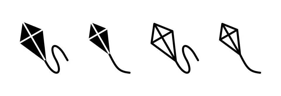 Kite icon vector illustration. kite sign and symbol Stock Illustration