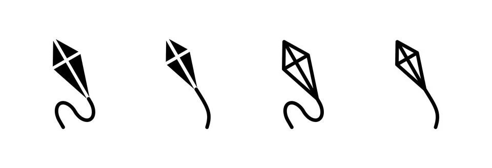 Kite icon vector illustration. kite sign and symbol Stock Illustration