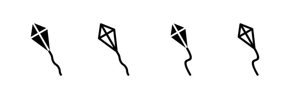 Kite icon vector illustration. kite sign and symbol Stock Illustration