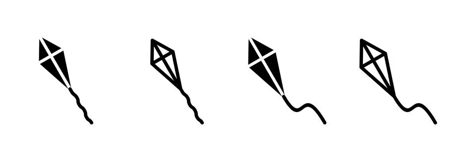 Kite icon vector illustration. kite sign and symbol Stock Illustration