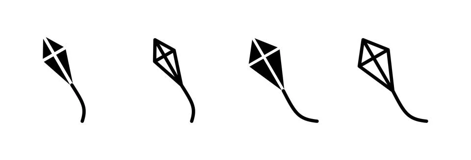 Kite icon vector illustration. kite sign and symbol Stock Illustration