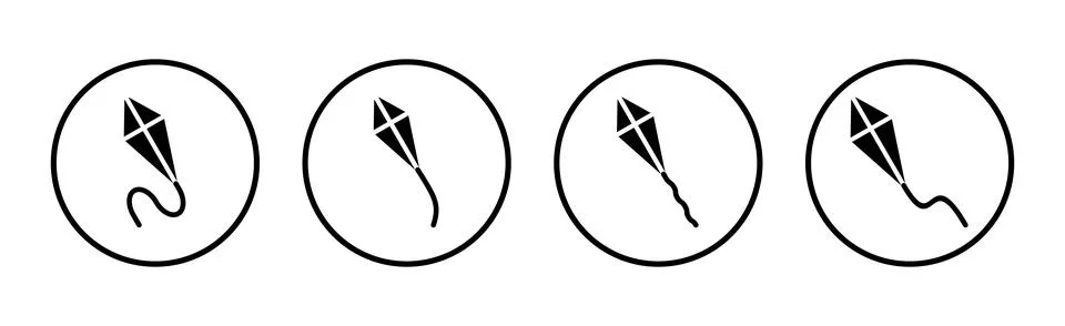 Kite icon vector illustration. kite sign and symbol Stock Illustration