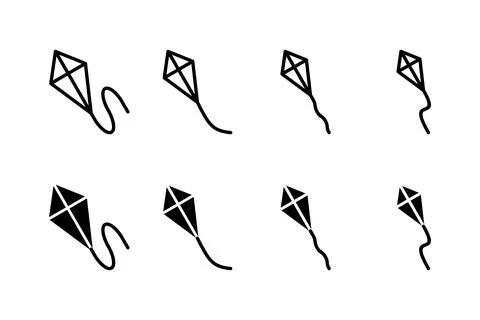 Kite icon vector illustration. kite sign and symbol Stock Illustration