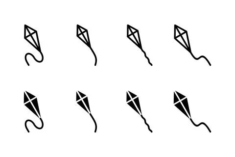 Kite icon vector illustration. kite sign and symbol Stock Illustration