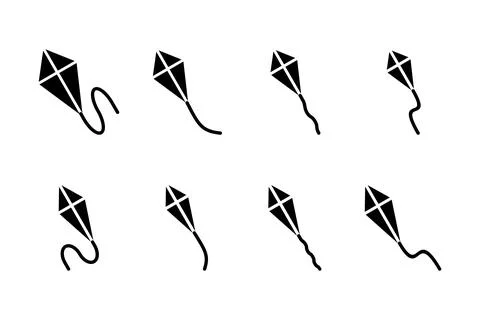 Kite icon vector illustration. kite sign and symbol Illustrazione stock