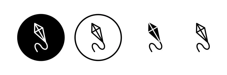 Kite icon vector illustration. kite sign and symbol Stock Illustration
