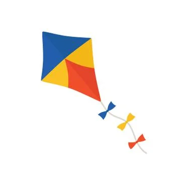 Kite Icon. Vector Illustration on white isolated background Stock Illustration