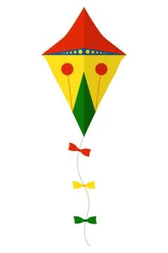 Kite Icon. Vector Illustration on white isolated background Stock Illustration