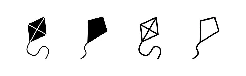 Kite icon vector. kite sign and symbol Stock Illustration