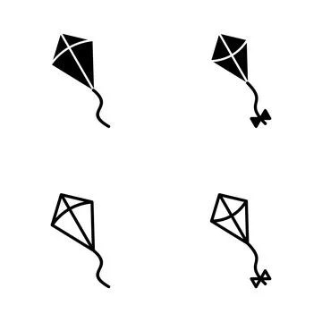 Kite icon vector. kite sign and symbol Stock Illustration