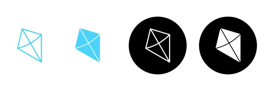 Kite icon vector. kite sign and symbol Stock Illustration