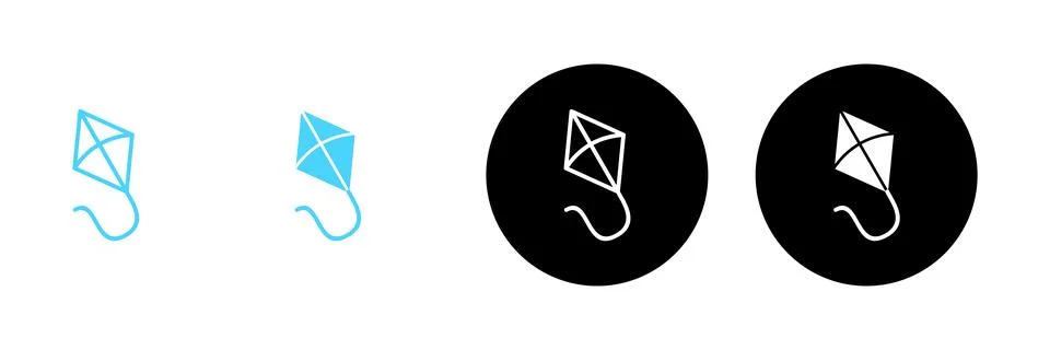 Kite icon vector. kite sign and symbol Stock Illustration