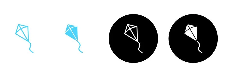 Kite icon vector. kite sign and symbol Stock Illustration