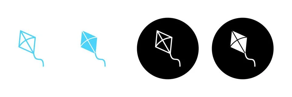 Kite icon vector. kite sign and symbol Stock Illustration