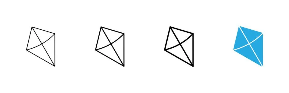 Kite icon vector. kite sign and symbol Stock Illustration