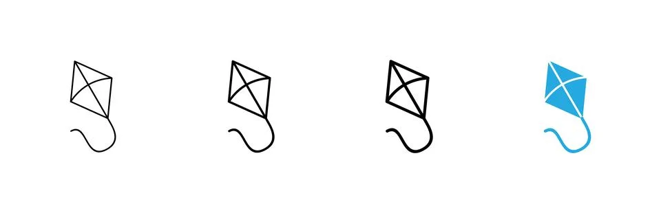 Kite icon vector. kite sign and symbol Stock Illustration