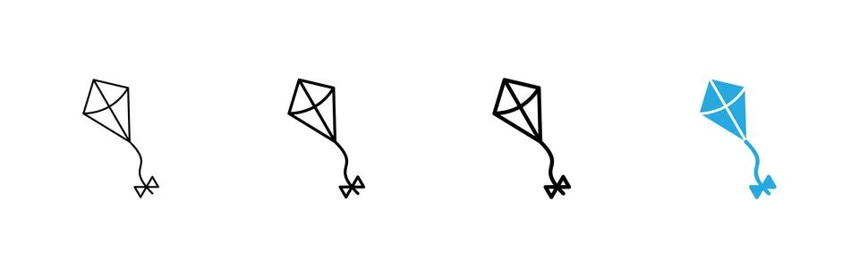Kite icon vector. kite sign and symbol Stock Illustration