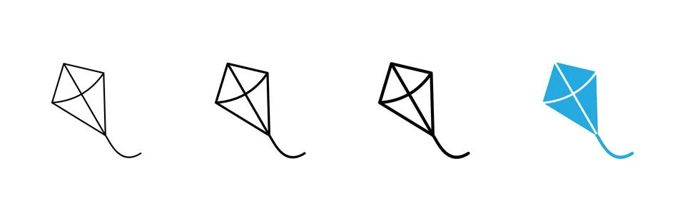 Kite icon vector. kite sign and symbol Stock Illustration