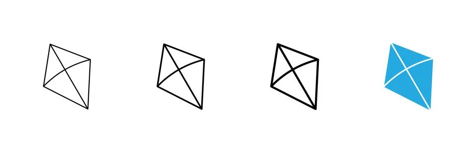 Kite icon vector. kite sign and symbol Stock Illustration