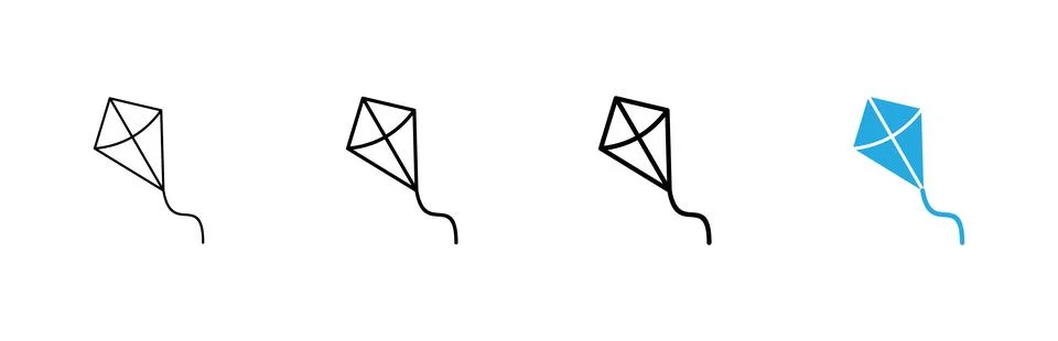 Kite icon vector. kite sign and symbol Stock Illustration