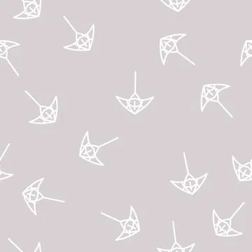 Kite kid leisure line vector seamless pattern Stock Illustration
