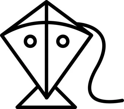 Kite Line Icon Design Illustrazione stock