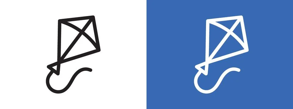 Kite logo sign set vector outline Stock Illustration