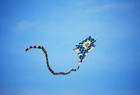 Kite with a long tail Stock Photos