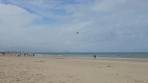 Kite over Mooloolaba Beach, Mooloolaba, Sunshine Coast, Australia 8K Stock Footage 299086442