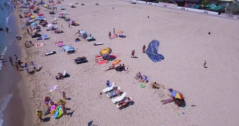 Kite over tht bech Video stock 97160933