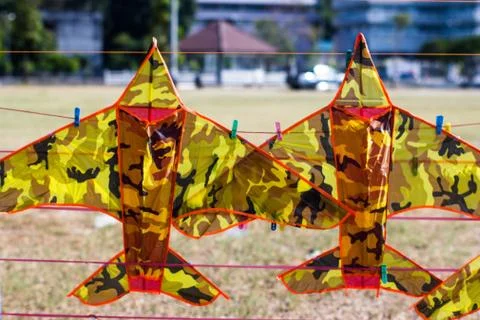 Kite on the rails Stock Photos