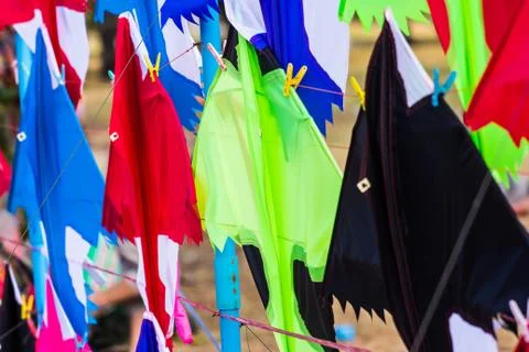 Kite on the rails Stock Photos