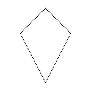 Kite shape dotted symbol vector icon for creative graphic design ui element 스톡 일러스트