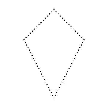 Kite shape dotted symbol vector icon for creative graphic design ui element Stock Illustration