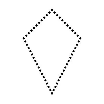 Kite shape dotted symbol vector icon for creative graphic design ui element  Stock Illustration
