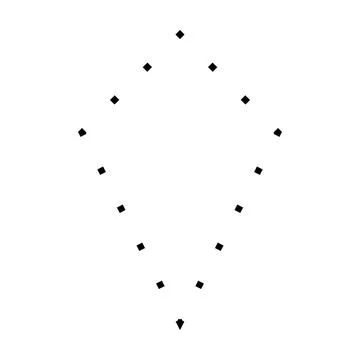 Kite shape dotted symbol vector icon for creative graphic design ui element  Stock Illustration
