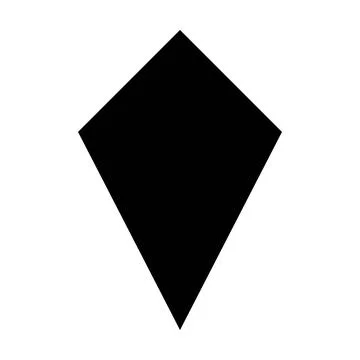 Kite shape symbol vector icon for creative graphic design ui element Stock Illustration