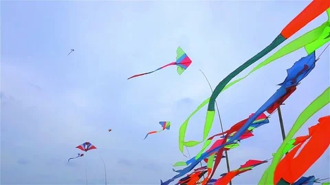 Kite shop Stock Footage 74822341