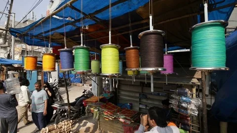 Kite Shop India Stock Footage 84625224