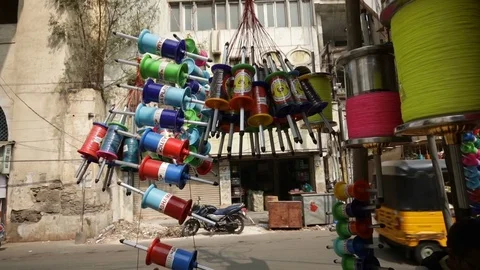 Kite Shop India Stock Footage 84625259