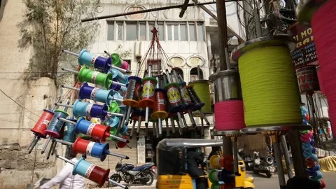 Kite Shop India Stock Footage 84625266
