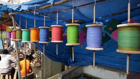 Kite Shop India Stock Footage 84625279