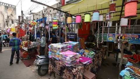 Kite Shop India Stock Footage 84625291