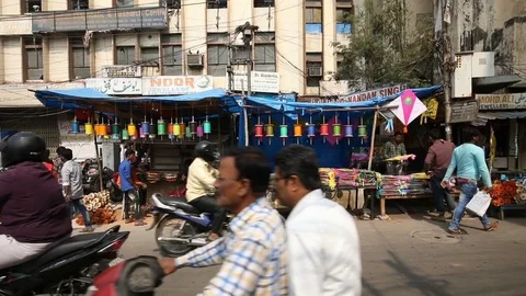Kite Shop India Stock Footage 84625381