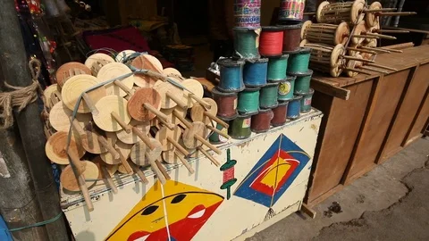 Kite Shop India Stock Footage 84625392