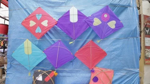 Kite Shop India Stock Footage 84625490
